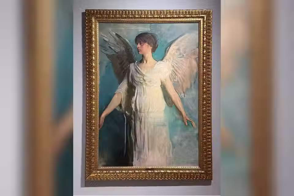 An Angel, de Abbott Handerson Thayer, c. 1893, Museo de Arte de Milwaukee. (Foto de Elizabeth Zelasko)