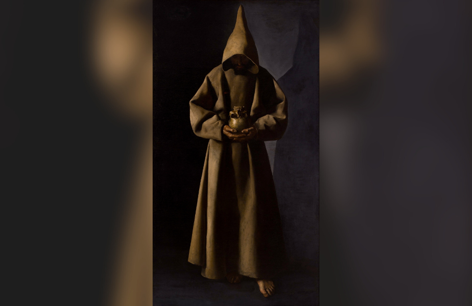 San Luis Francisco de Asís en su tumba, 1630/34, de Francisco de Zurbarán (español, 1598-1664). Óleo sobre lienzo. Museo de Arte de Milwaukee. (Foto: Wikimedia Commons/Dominio público)